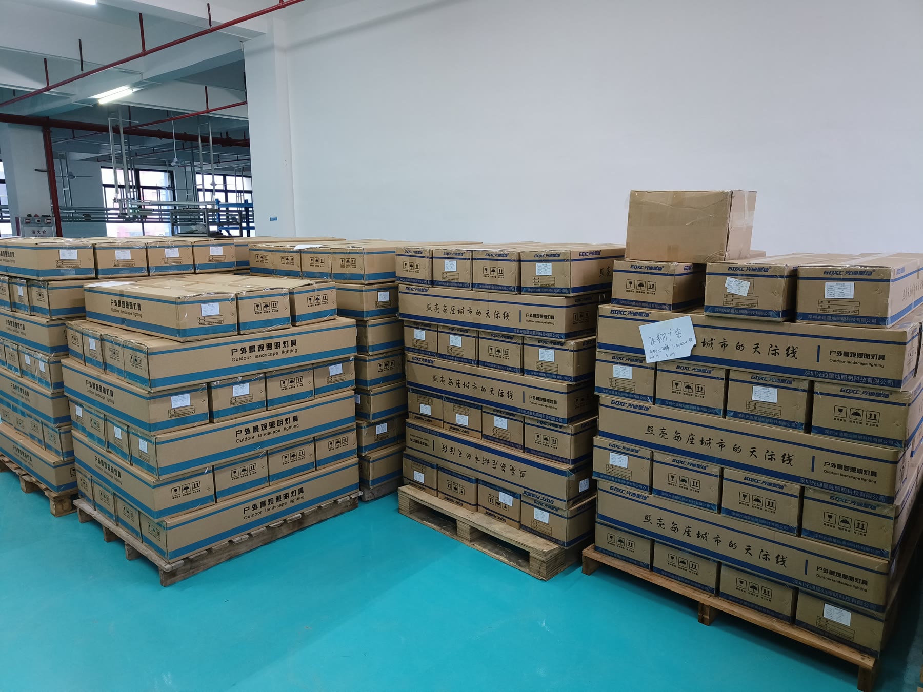 Packaged lighting products prepared in batches