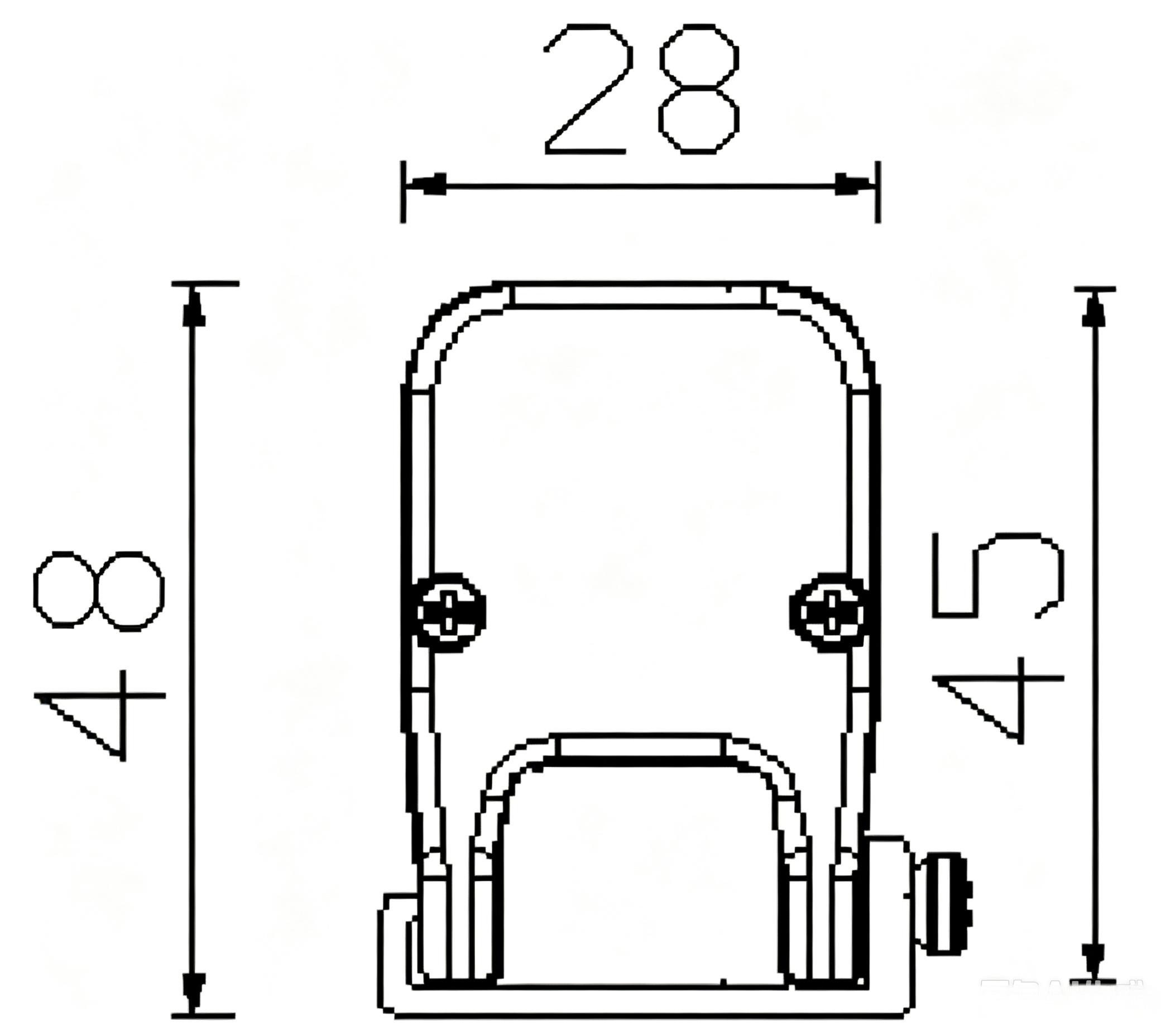GD-L2848PC cross-section dimensions