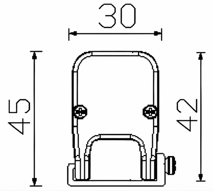 GD-L3042PC cross-section dimensions