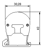 GD-L3040PC cross-section dimensions
