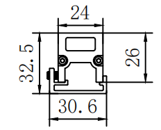 GD-L2426TG cross-section dimensions