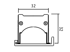 GD-L3232AL cross-section dimensions