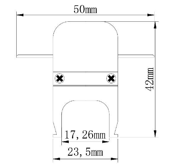 GD-L2350A cross-section dimensions
