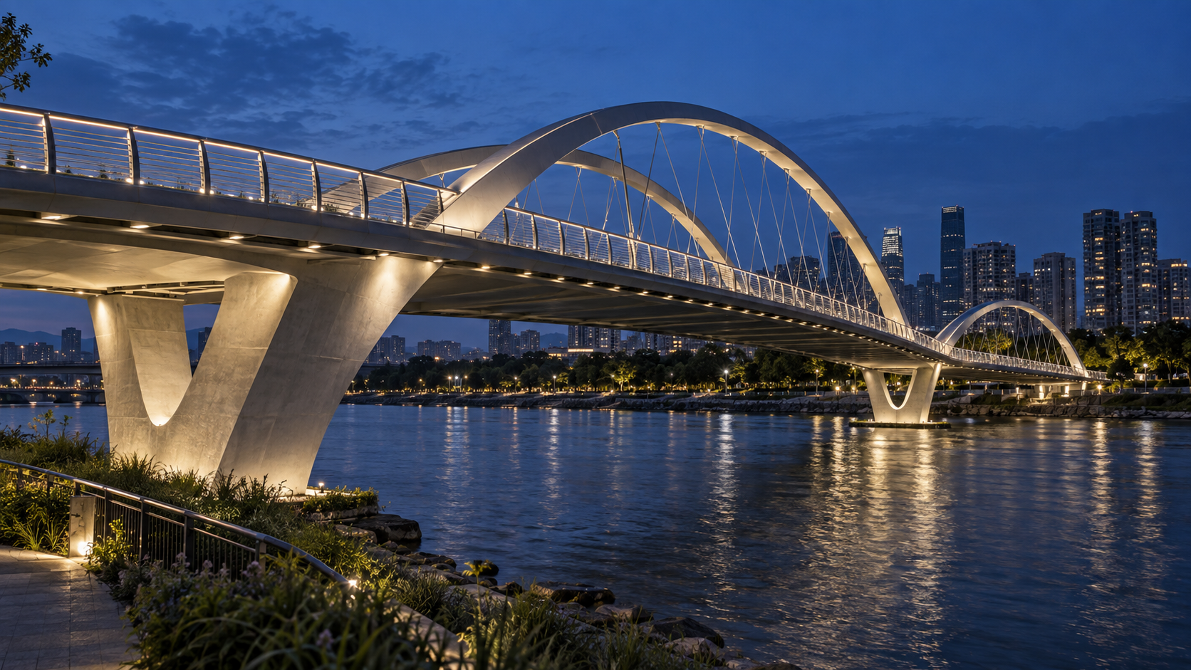 Bridge illumination concept (AI-generated)