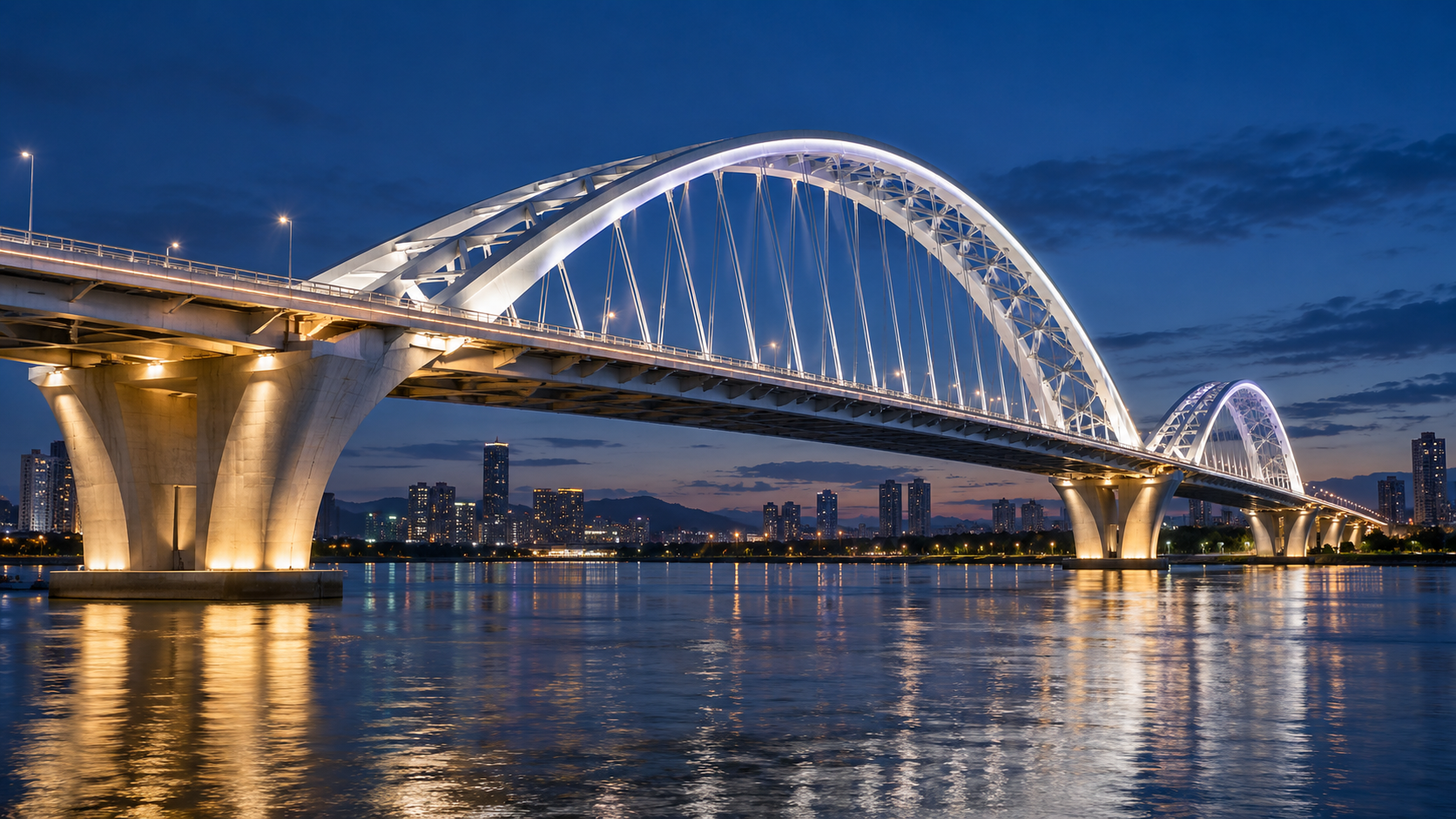 Bridge illumination concept (AI-generated)