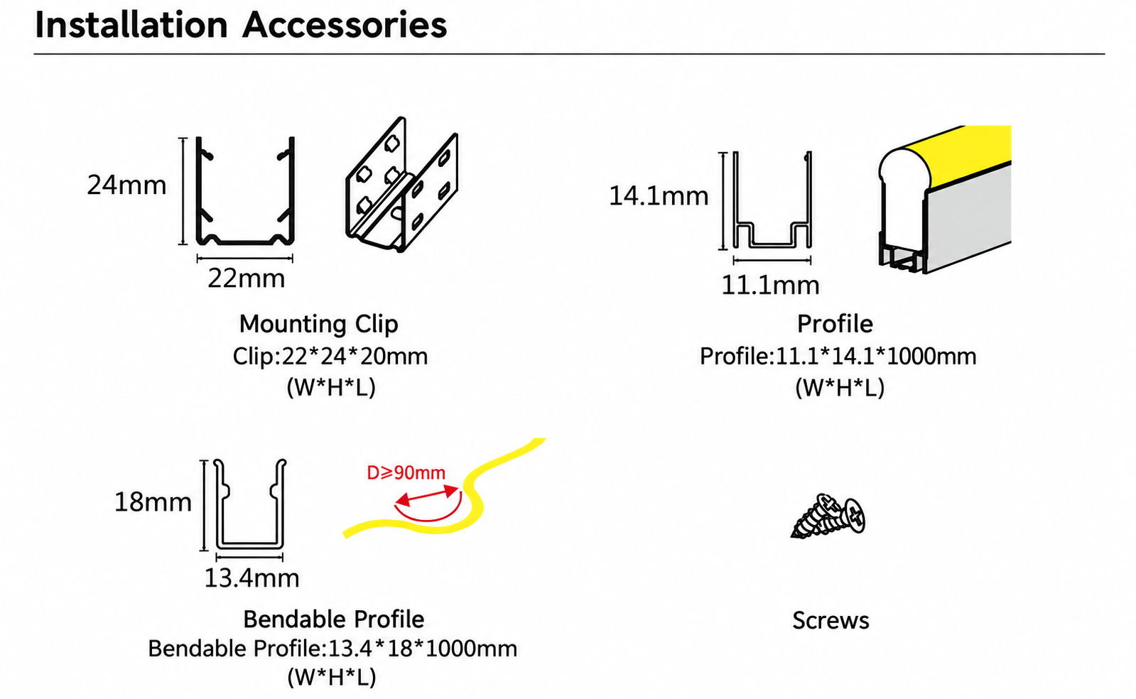GD-NF-0817-S Accessories & Installation Methods