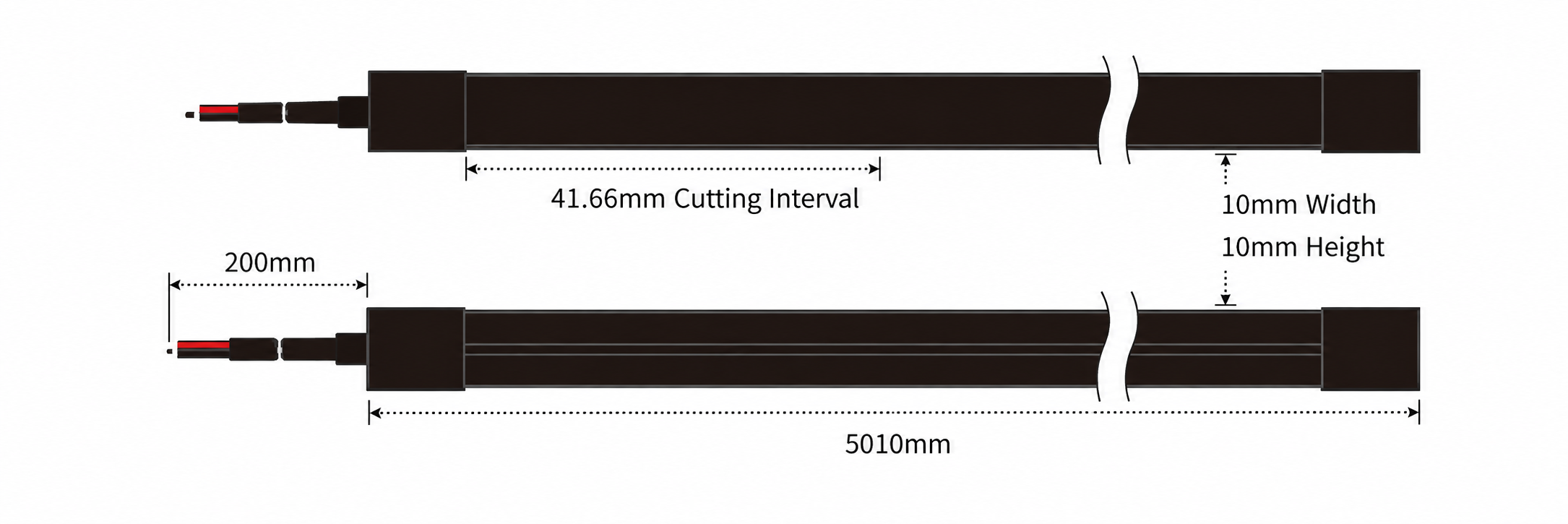 GD-NF-1010-F-BLK Dimensions