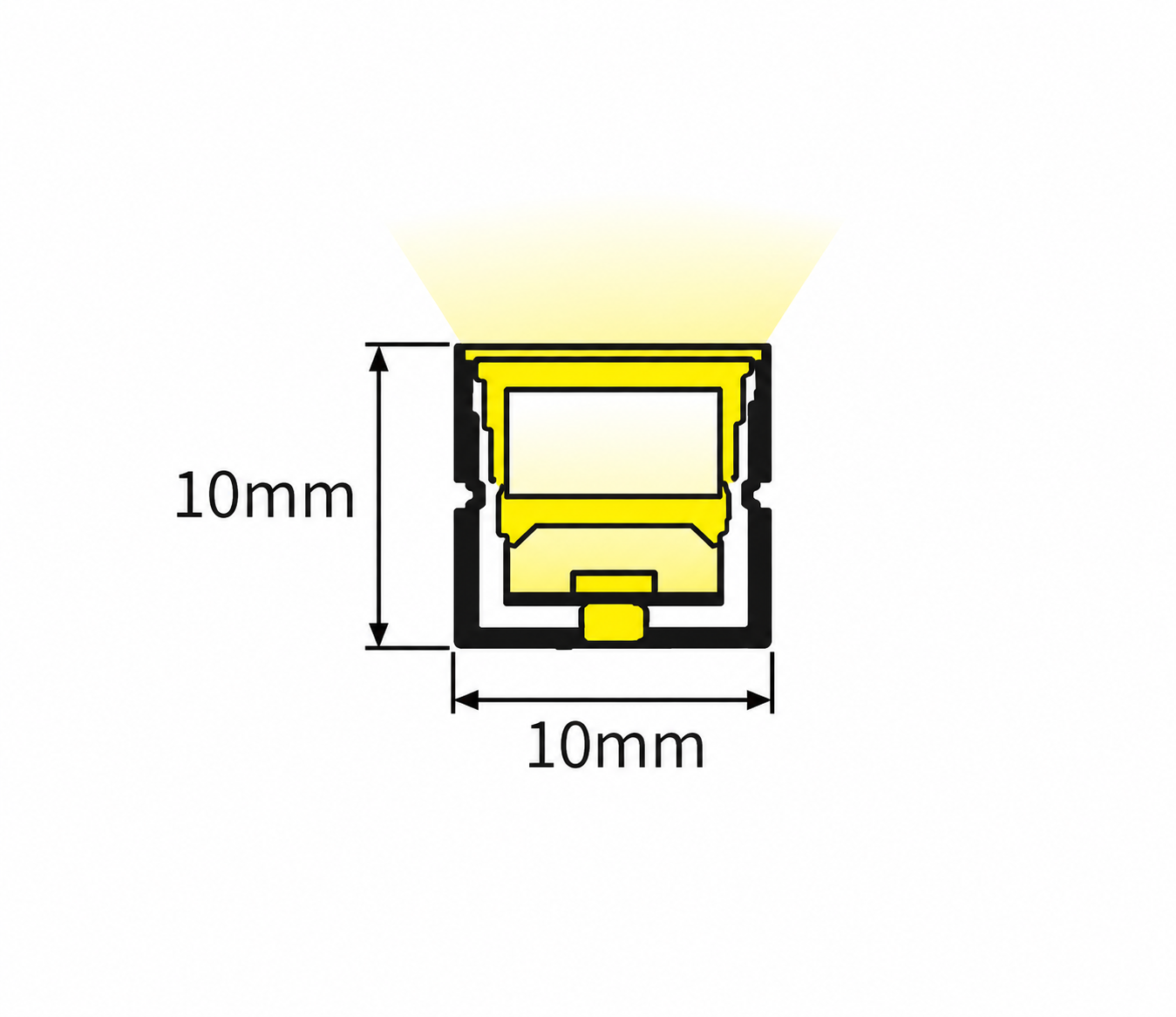GD-NF-1010-F-BLK Dimensions