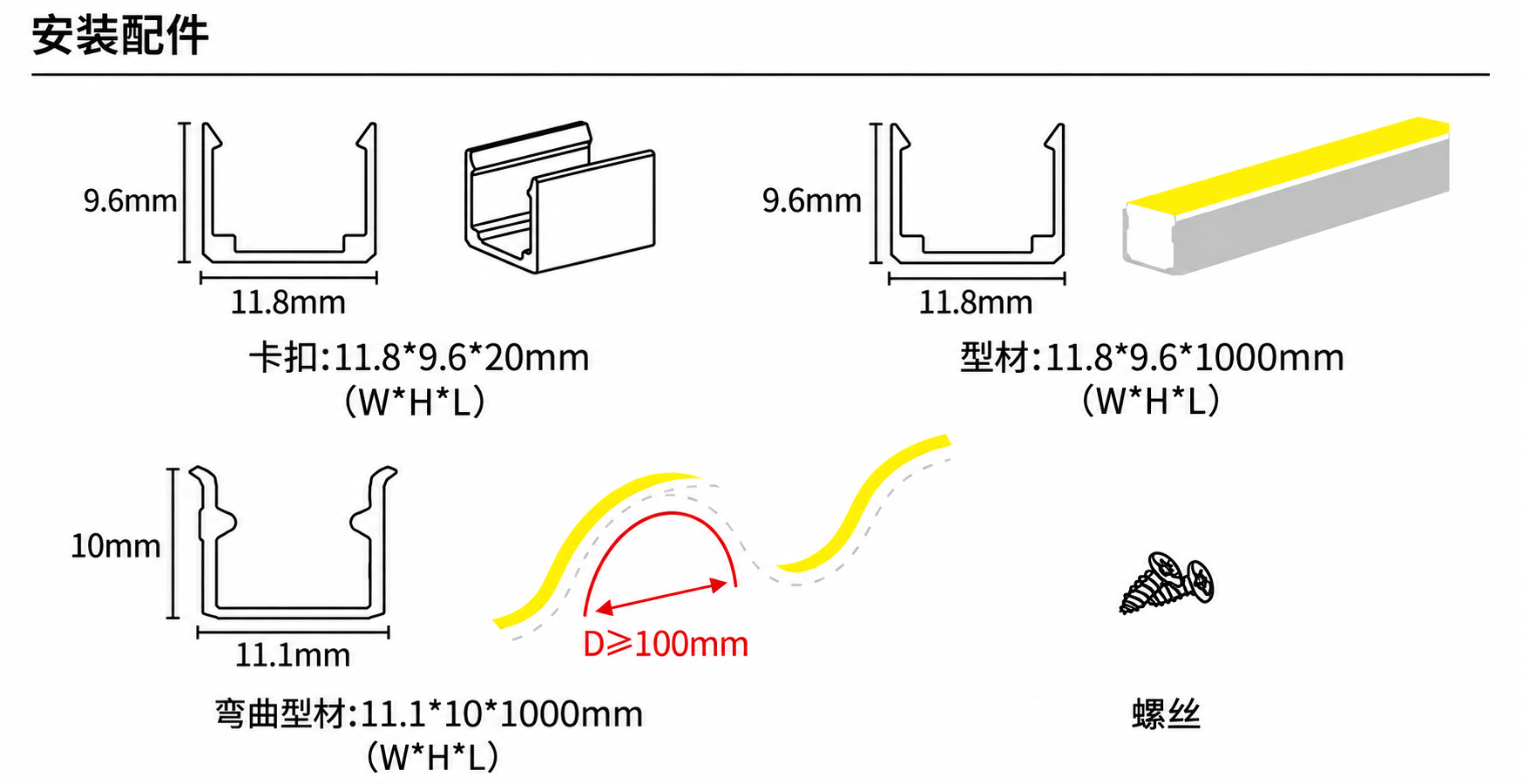 GD-NF-1010-F-DUAL 配件与安装方式