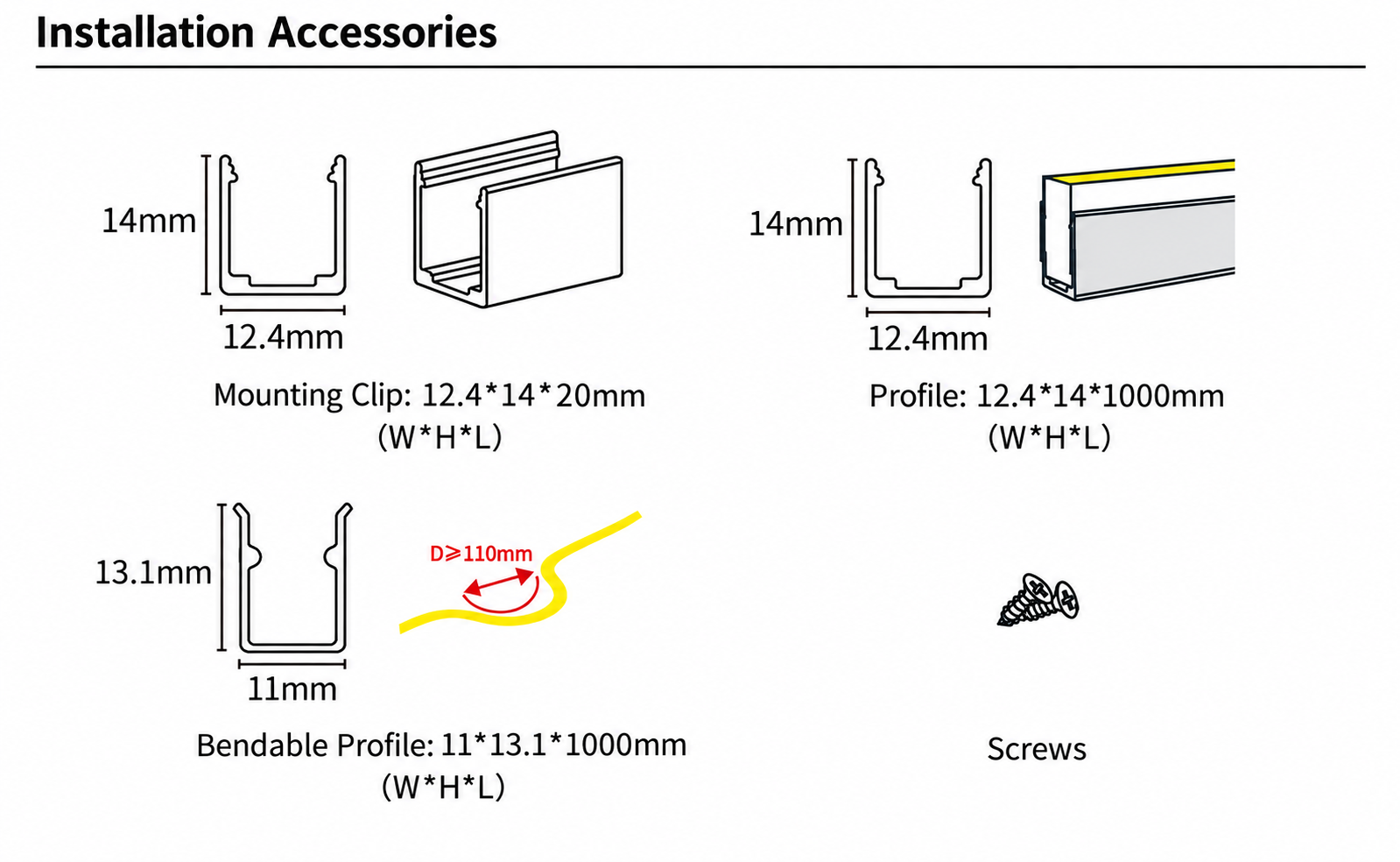 GD-NF-1018-S-20M Accessories & Installation Methods