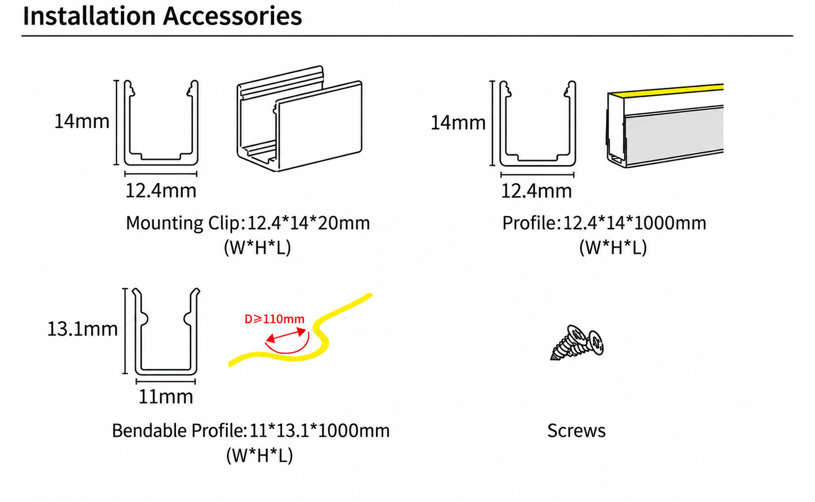 GD-NF-1020-S-20M Accessories & Installation Methods