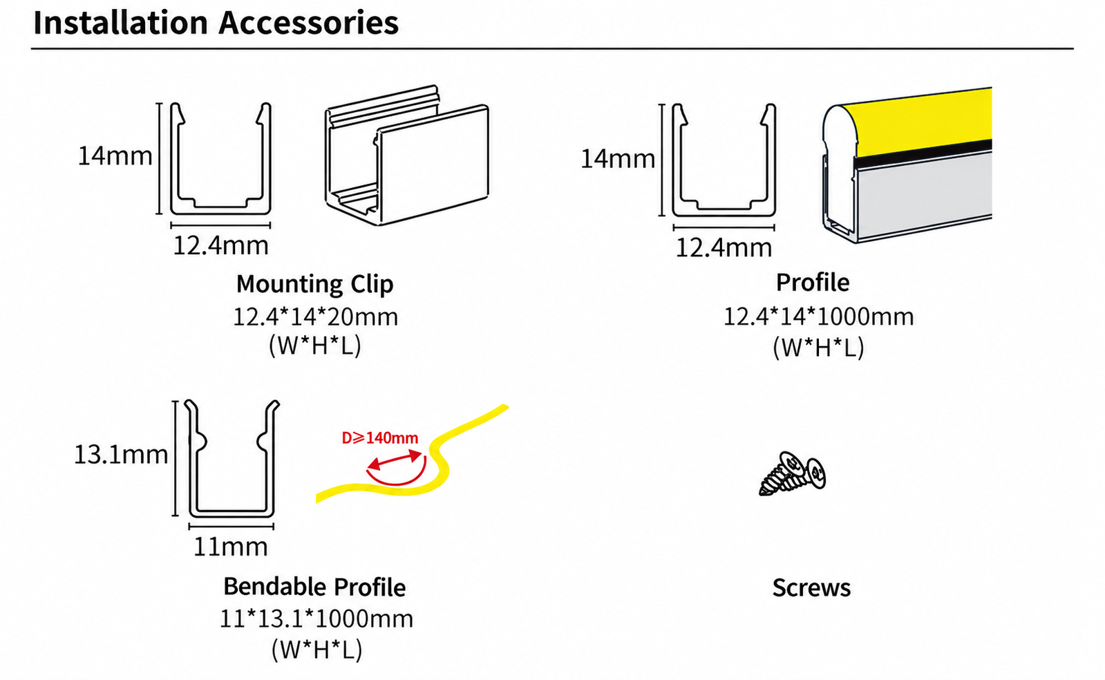 GD-NF-1023-S-BLK Accessories & Installation Methods
