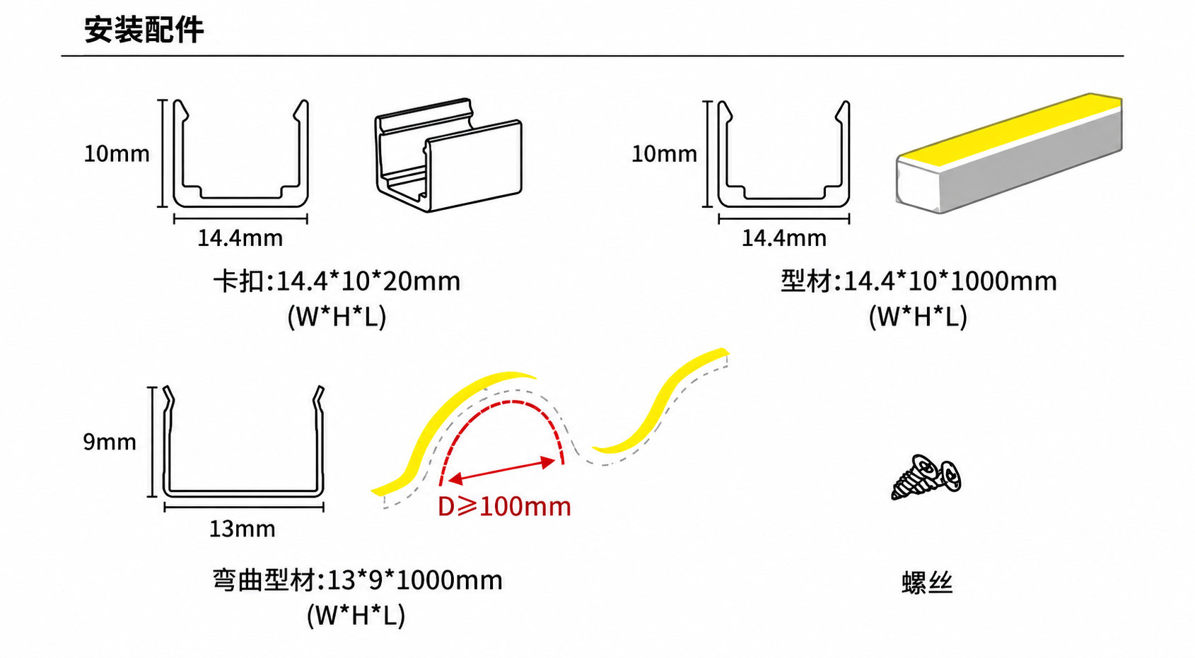 GD-NF-1212-F-20M 配件与安装方式