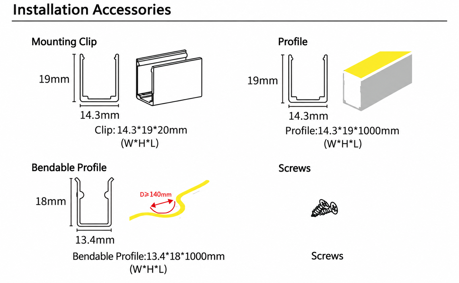 GD-NF-1220-S-20M Accessories & Installation Methods