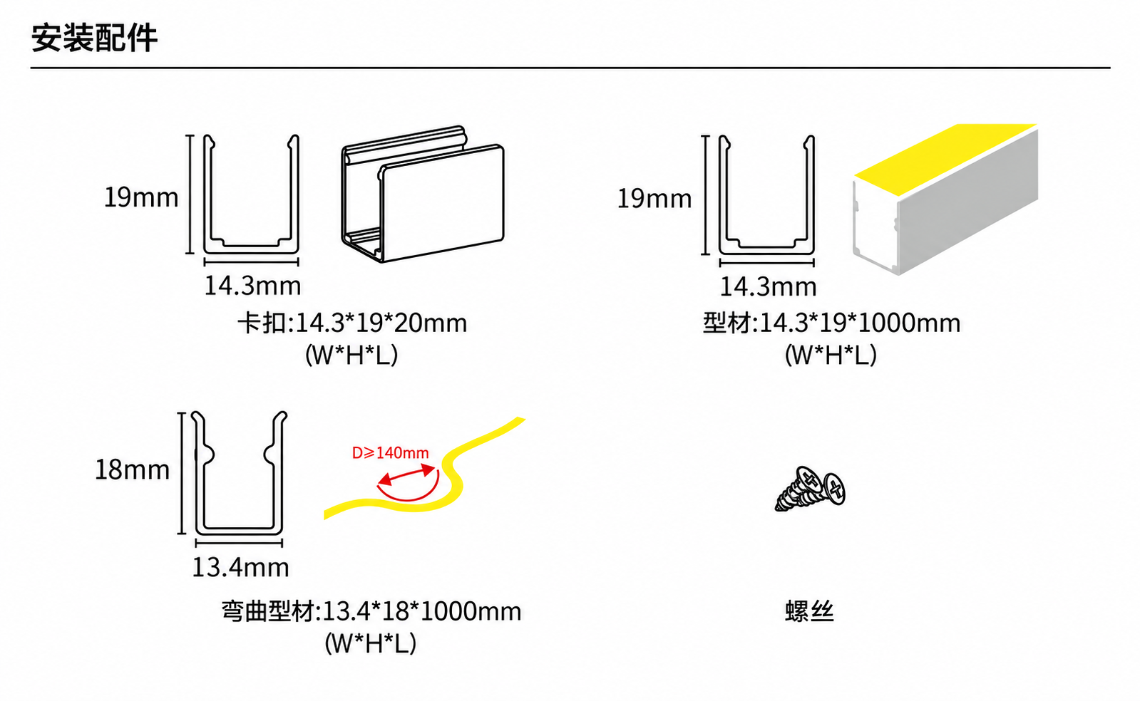 GD-NF-1220-S-20M 配件与安装方式