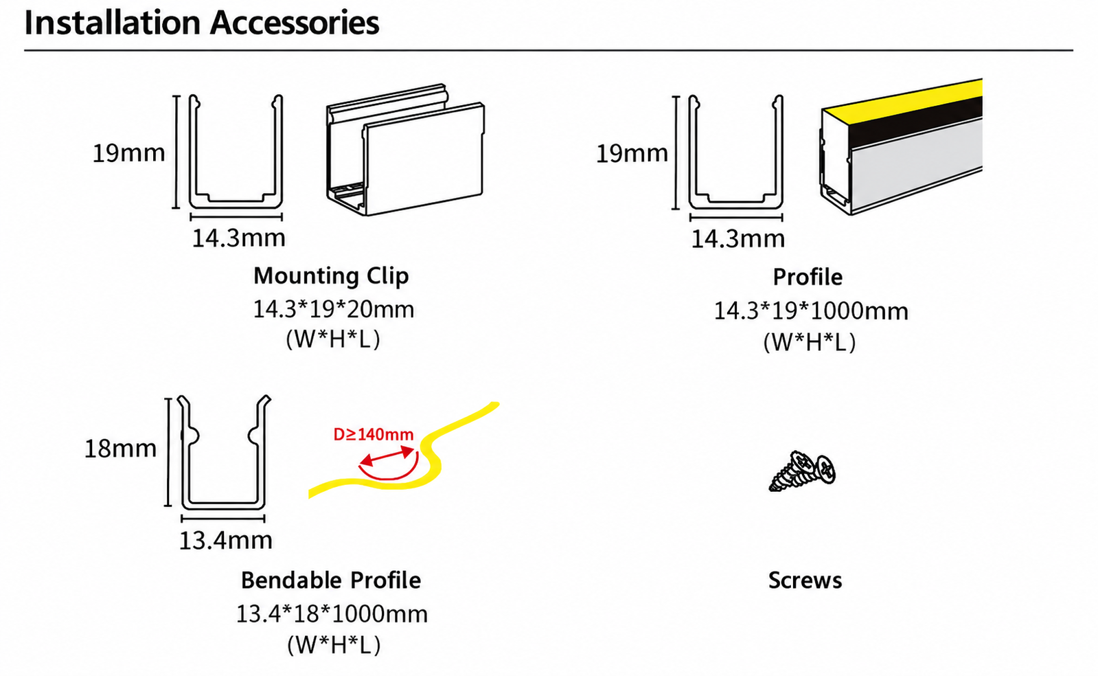 GD-NF-1220-S-BLK Accessories & Installation Methods