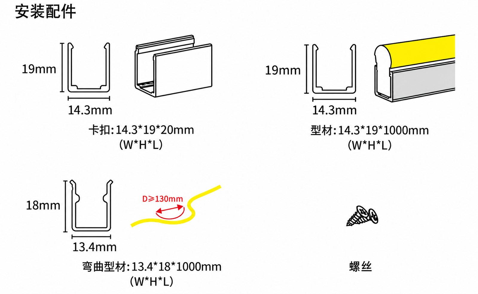 GD-NF-1225-S 配件与安装方式