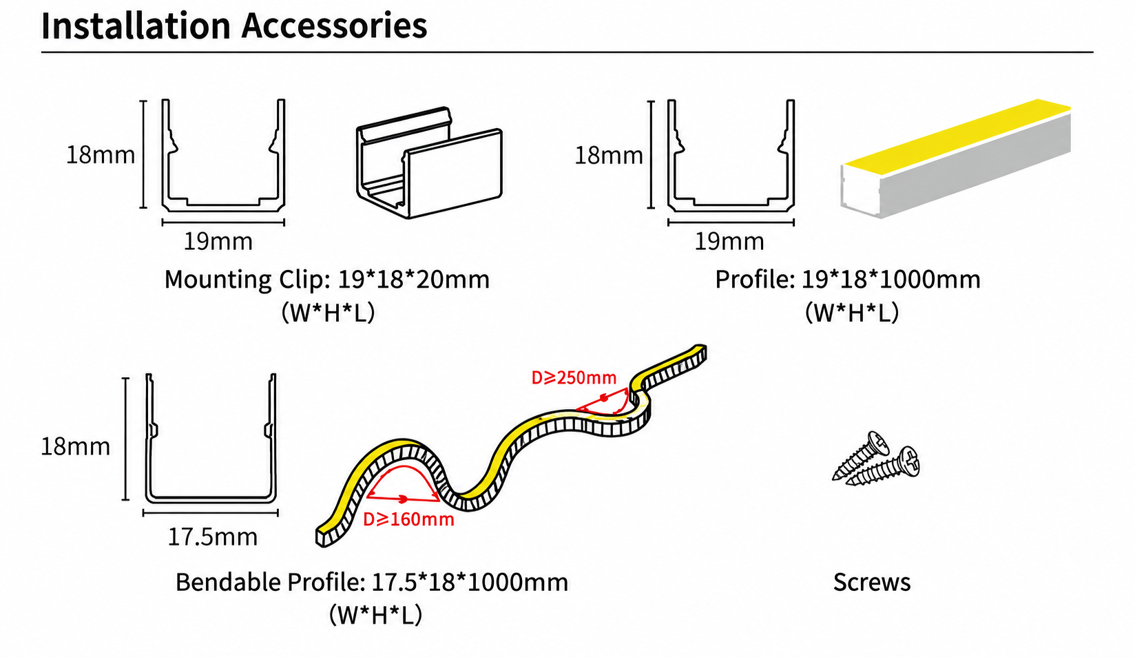 GD-NF-1616-LVR Accessories & Installation Methods
