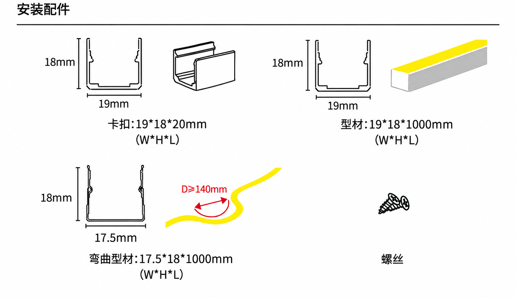 GD-NF-1616-S 配件与安装方式