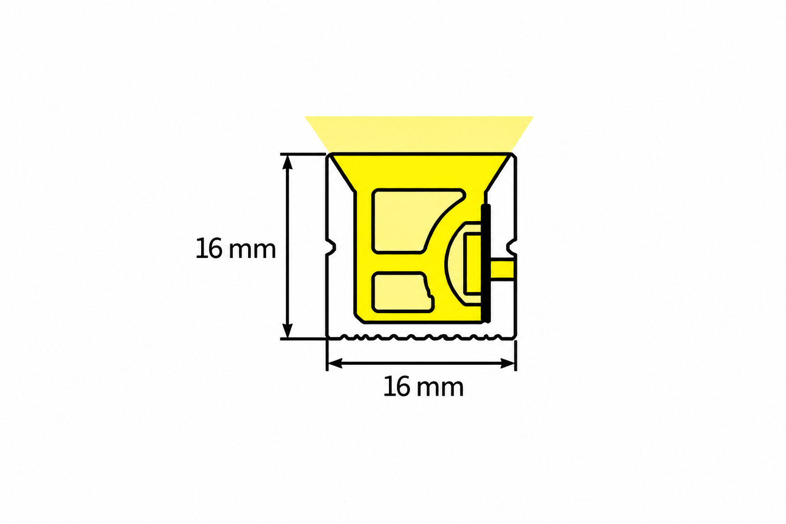 GD-NF-1616-S Dimensions