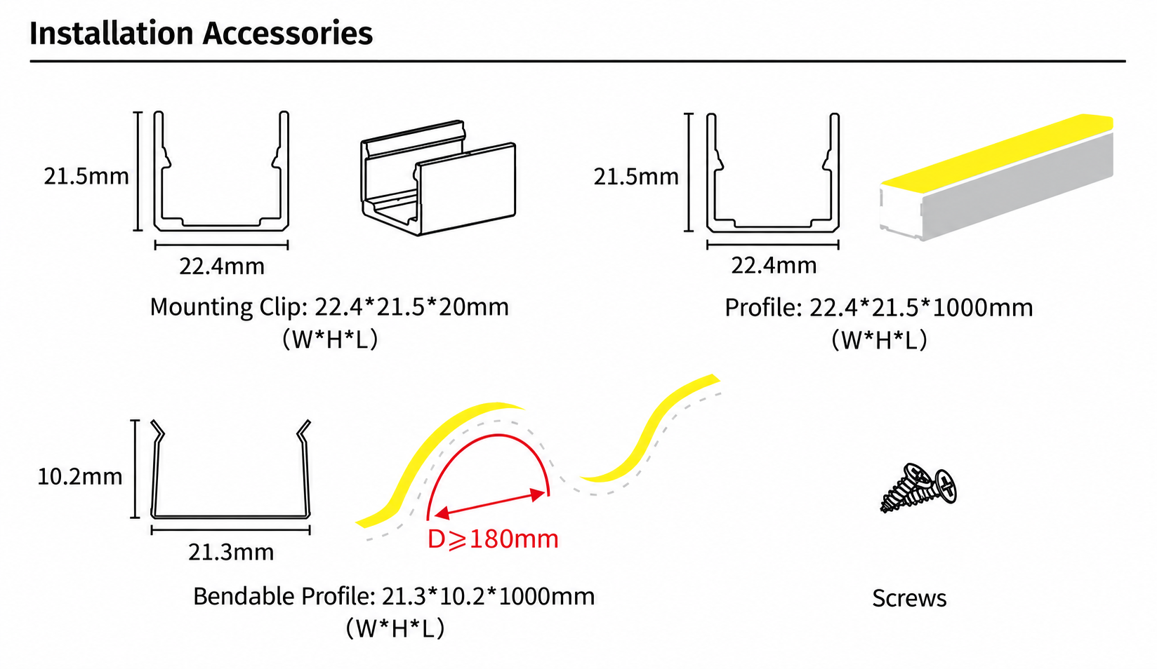 GD-NF-2020-F-BLK Accessories & Installation Methods