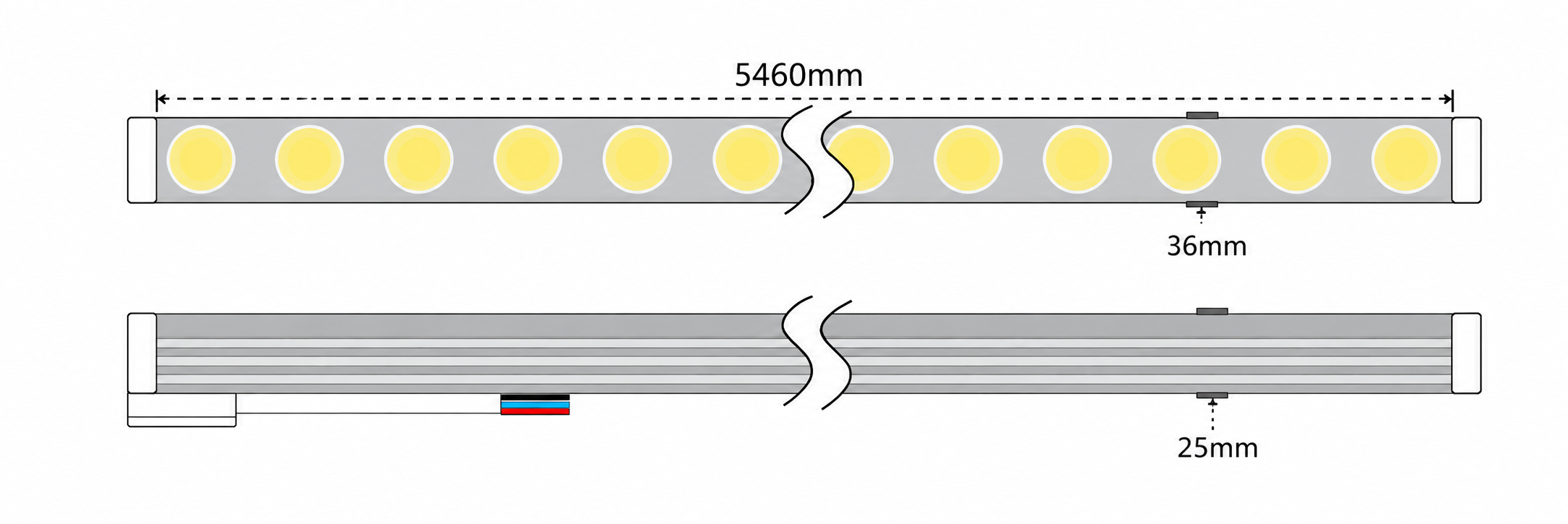 GD-NF-3625-LVR-25W Dimensions